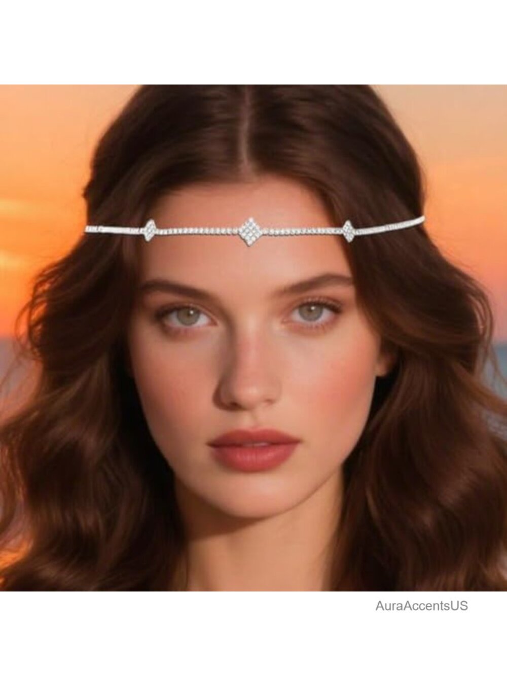 Rhinestone Head Chain Alloy Sequin Hair Accessory for Prom Costume